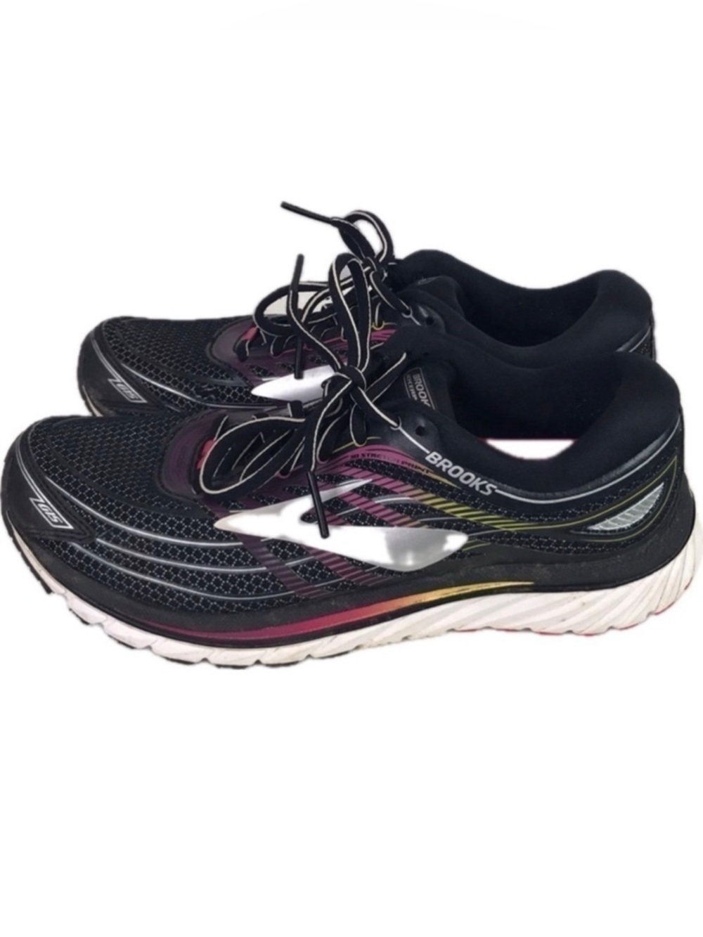Brooks Women’s Black Purple Rainbow Glycerin 15 Running Shoes Size 9.5